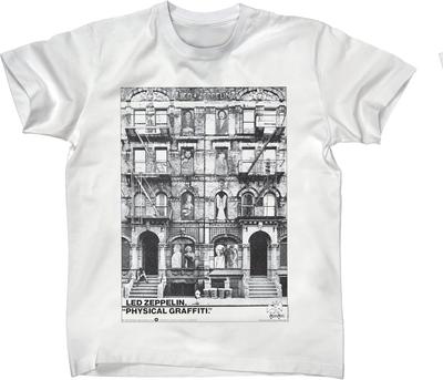 Led Zeppelin Men's Physical Graffiti T-Shirt White | Officially Licensed Merchandise