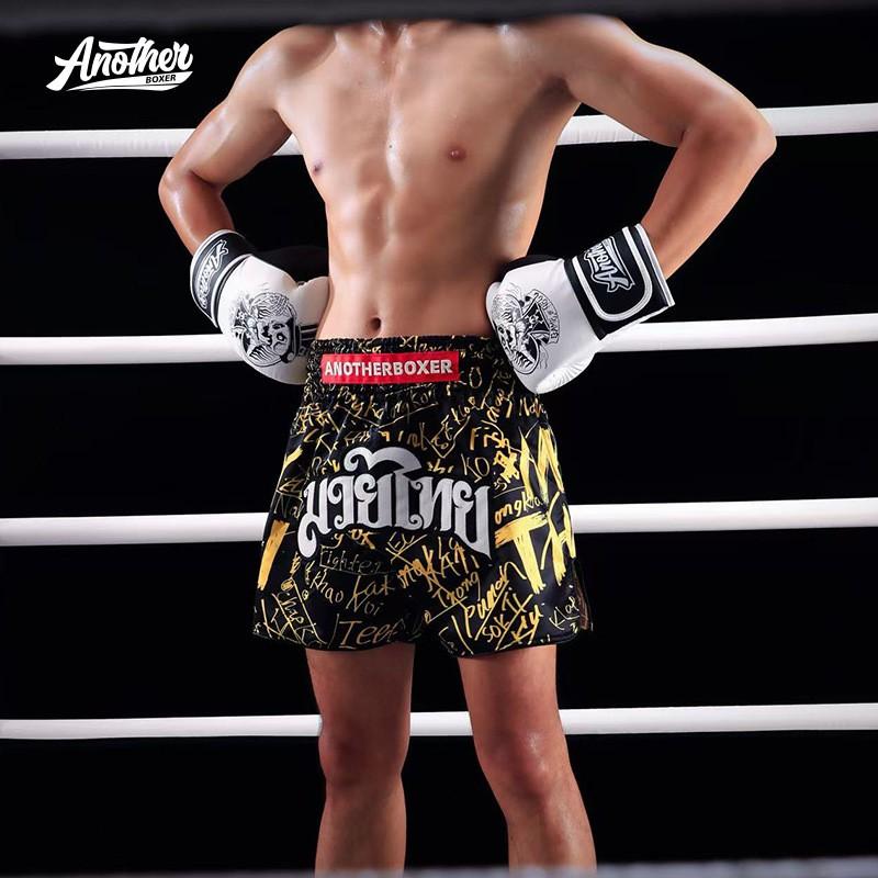 ANOTHERBOXER Muay Thai Shorts Boxing MMA Kickboxing Training Competition Unisex Professional Fight Pants