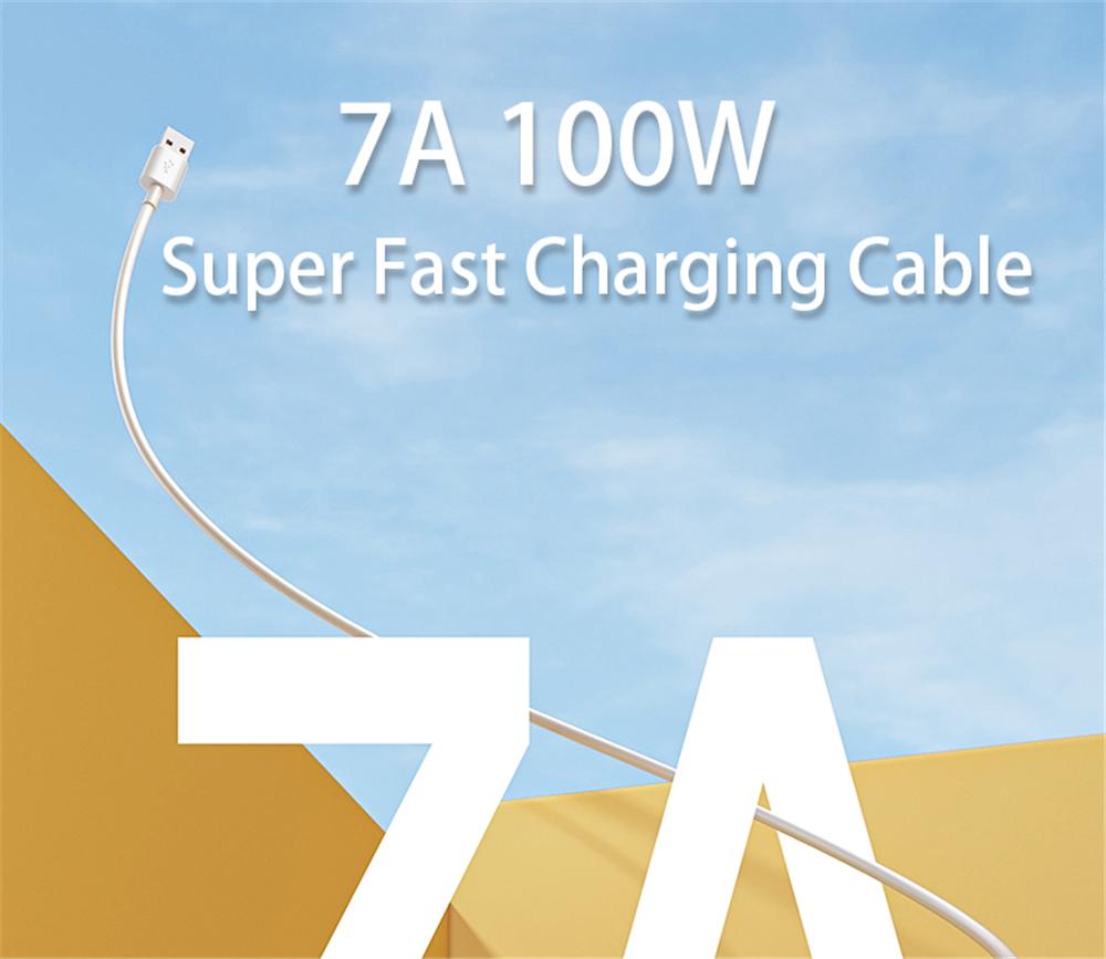 7A 100W Type C USB Cable Fast Charging Data Cord For Xiaomi 13 12 11 Huawei Mate 50 60 Redmi K50 Note 13 Honor 90 POCO F5 X5 Pro