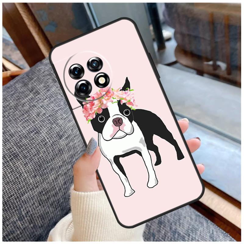 Boston Terrier Dog Case For OnePlus 13R 13T 12R 10R 10T 15 13 12 11 10 9 Pro Nord 5 CE 2 3 4 Lite N20 N30 Coque