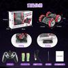 Flycreat RC Off-Road Car for Kids, LED Lights, Double-Sided Driving, 360° Rotation, Mecanum Wheels, 2.4GHz, USB Rechargeable, Remote Control Car for