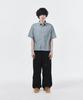 SIGNATURE Summer Oxford Crop Half Shirt [Blue]