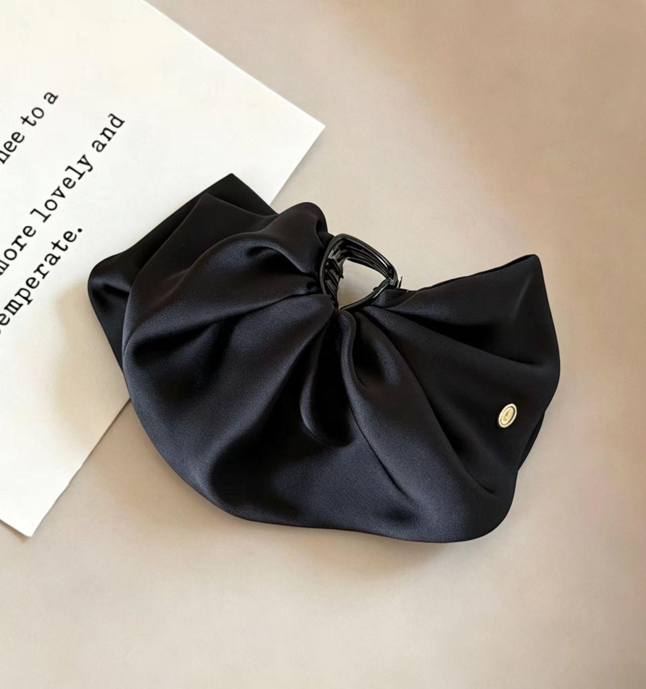 Satin Bow Hair Clip: Stylish, Luxurious  Cute Claw for Women