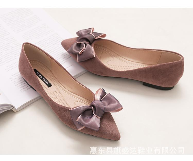 

Модные туфли-одинарки с мягкой подошвой, женские сетчатые балетки с бантом, замшевые туфли, женские весенние, большого размера 40/42, сворачивающиеся балетки 6 лавандовый