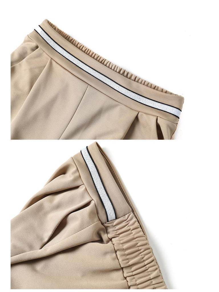 Women's High-Waisted Stretch Casual Pants - Summer 7/8 Length, Comfortable Fit