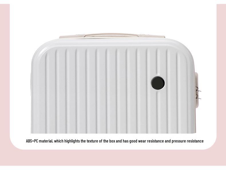 18" Unisex Carry-On Suitcase with Silent Wheels, Durable Korean Style, Thick Design, Combo Lock