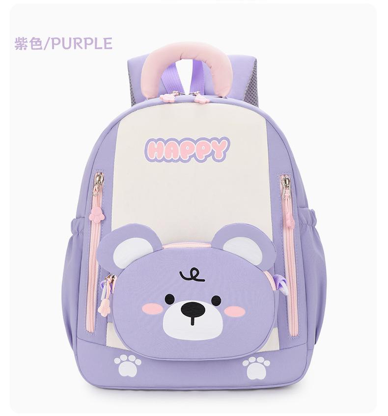 Schoolbag New Kindergarten School Bag Girl Cute Cartoon Bear Backpack Lightweight Children's Backpack Admission Backpack