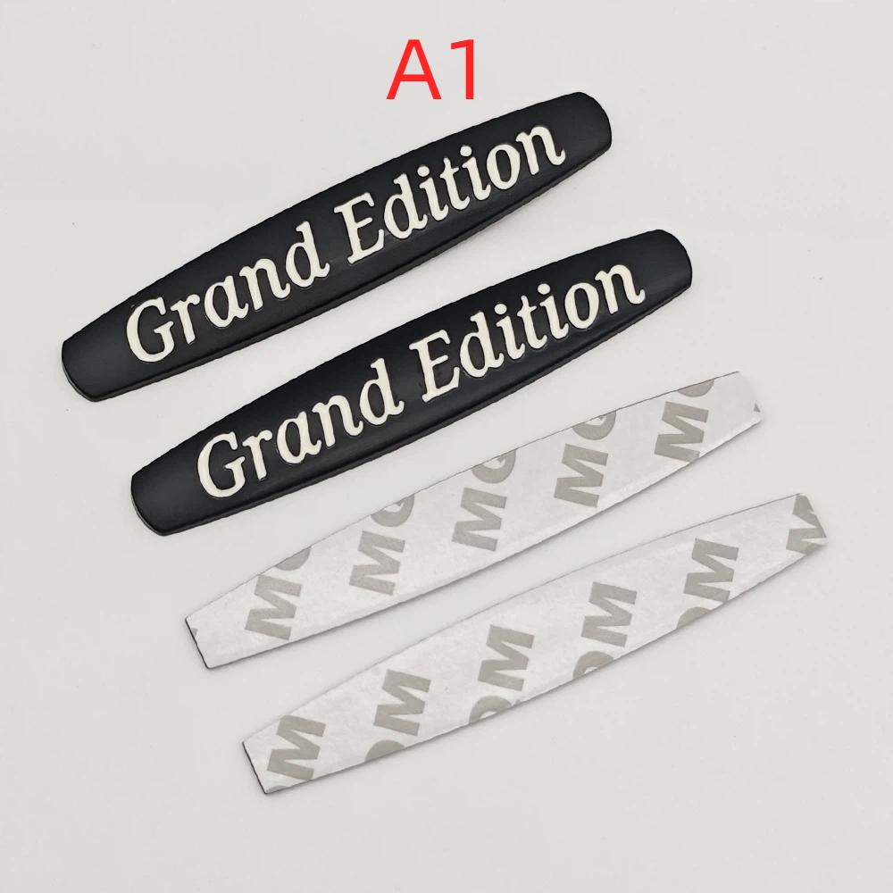 2pcs 3D Metal Logo Avantgarde EXCLUSIVE Sticker Grand Edition Emblem Car Fender Badge A1