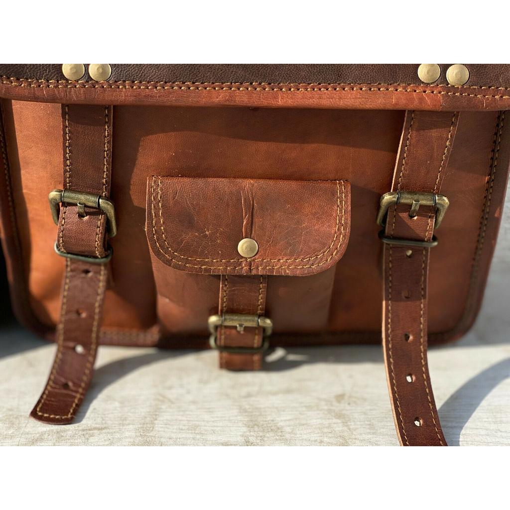 Ziegenleder Motorrad Komplett Combo 3 Satteltaschen Gepäck 3 Taschen für Sportster