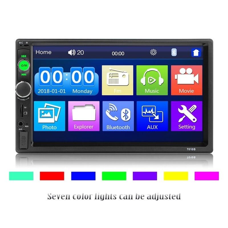 

2 din автомагнитола 7\ HD плеер MP5 сенсорный экран цифровой дисплей Bluetooth мультимедиа USB 2 din автомагнитола подключение мобильного телефона автомобильный монитор заднего вида 4 LED