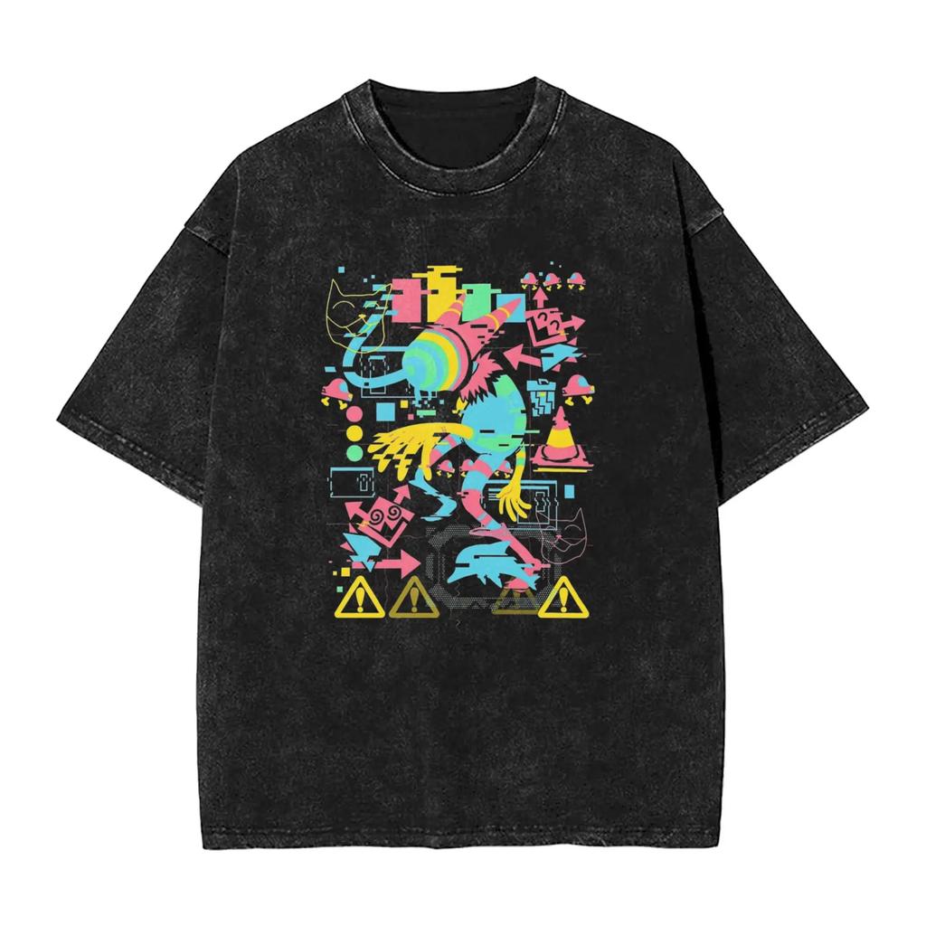 Giochi di Ruolo Deltarune Kri Susie Ralsei Il Mondo Oscuro Stampa Grafica Magliette Uomo Donna Cotone Lavato Vintage Top