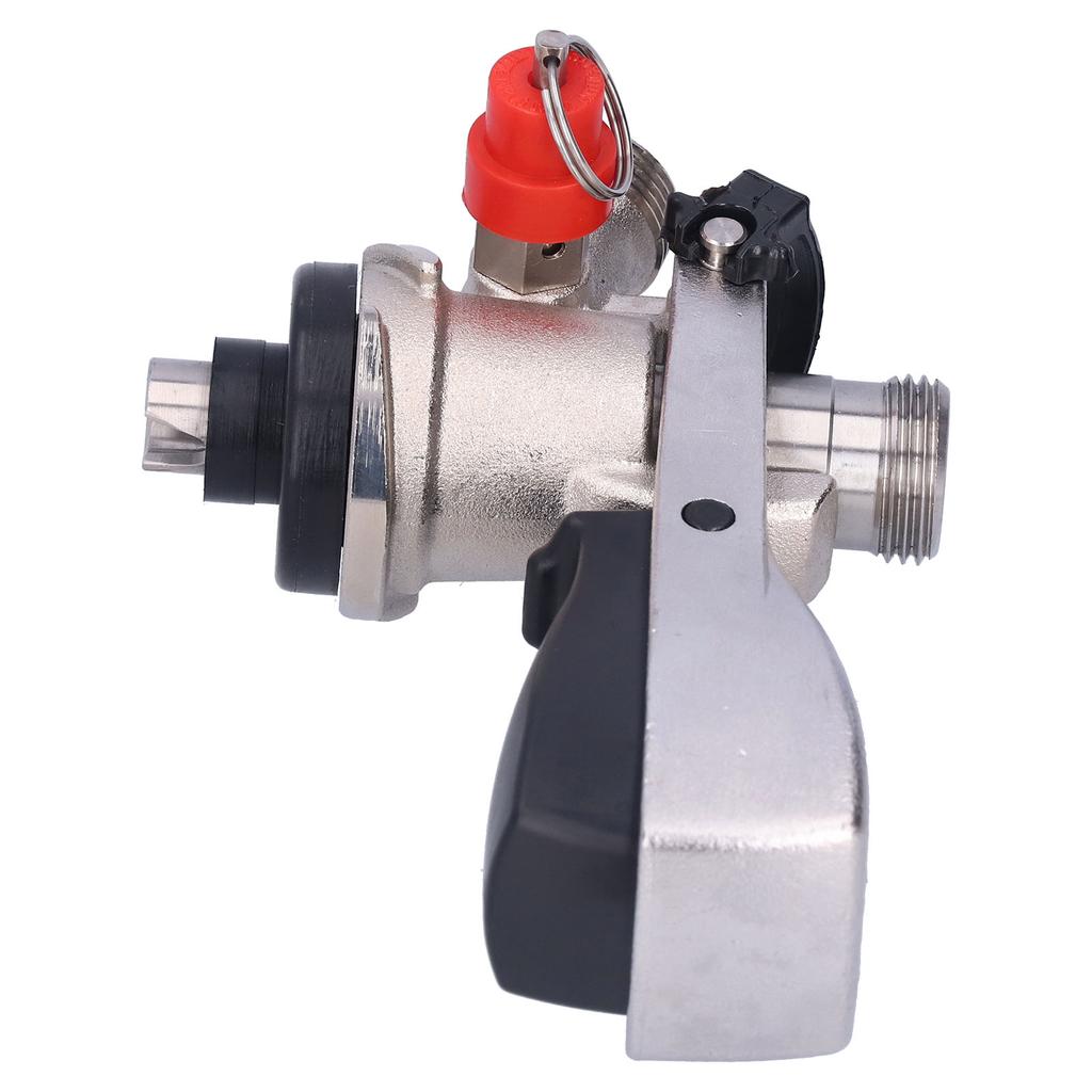 Beer Coupler Dispenser S Type Beverage Keg Connector with Exhaust Valve G5 8 Male Thread