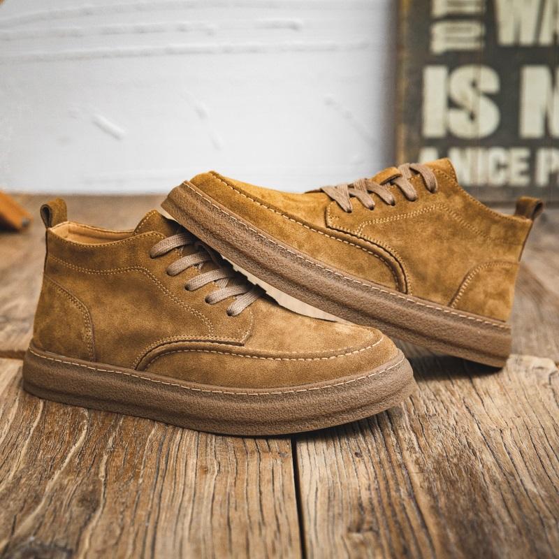 Mode Herren High Top Freizeitschuhe Atmungsaktive Designerschuhe Wildleder Slipper Business Büroschuhe für Herren Fahrmokassins Plüsch