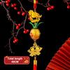 2026 Year Of The Horse Wall Hanging Car Ornament Chinese  Year Red Gold Pineapple Pendant Lucky Decoration Housewarming Gifts