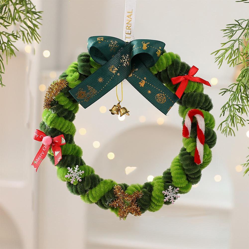 Multicolor Christmas Hanging Decoration Cloth Knitting Santa Coat Drop Ornament Drum Hat Hanging Scene Decoration Pendant