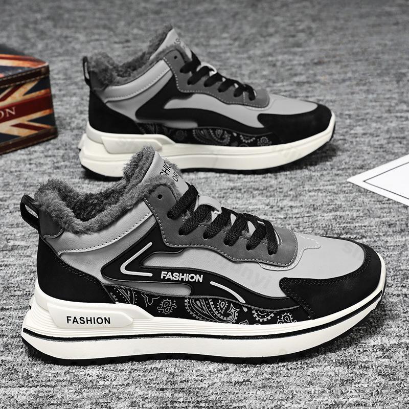 Men's Casual Sneakers Adolescent Outdoor Warm Non-slip Sports Cotton Shoes Classic Fashion Lightweight Hard-wearing Snow Boots