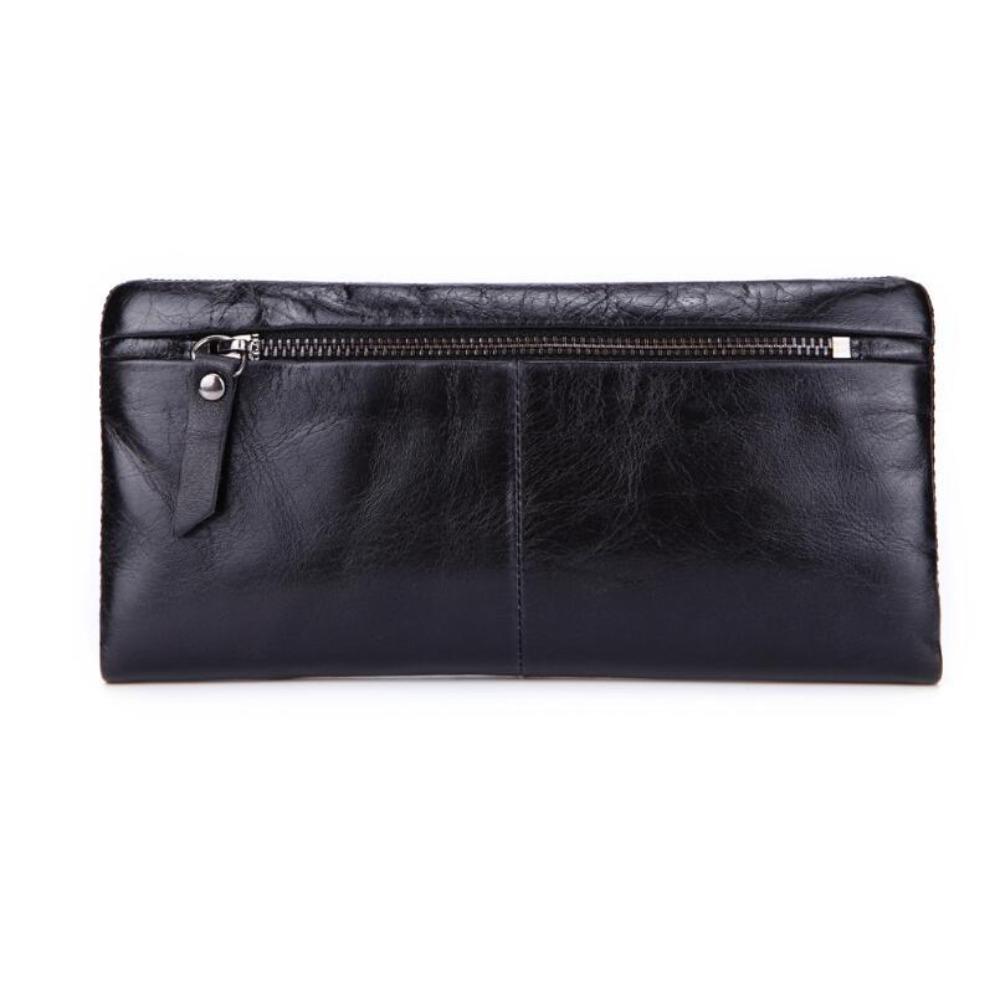 Leren Portemonnee voor Mannen Business Casual Lange Clutch Tas Multi-kaart Koeienhuid Retro Herentas Retro Stijl