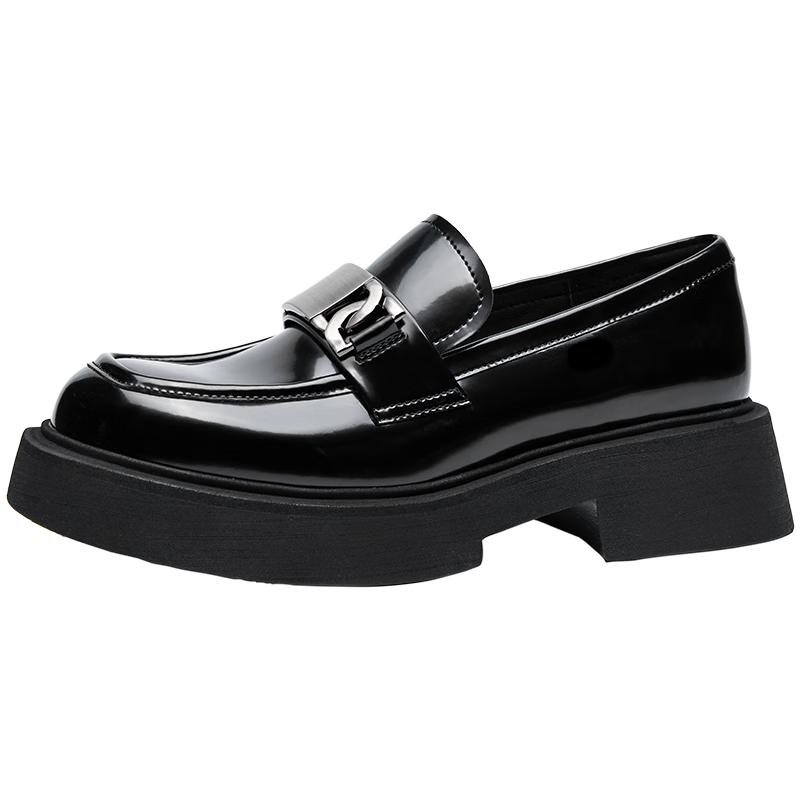 CHERY KALLY Women s Classic Leather Platform Loafers 36 чёрный