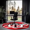 Stade Toulousain Printed Round Rug Carpet Chair Rug Area Rug Entryway Doormats,for Office Chair Living Room Bedroom Kitchen Room.