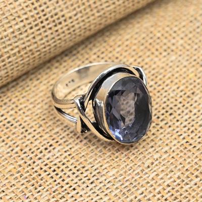 Iolite Gemstone Handmade 925 Solid Sterling Silver Biżuteria Niesamowity pierścionek dla kobiet