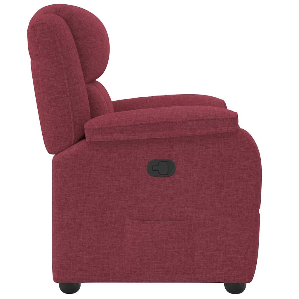 Relaxation Armchair Burgundy Fabric