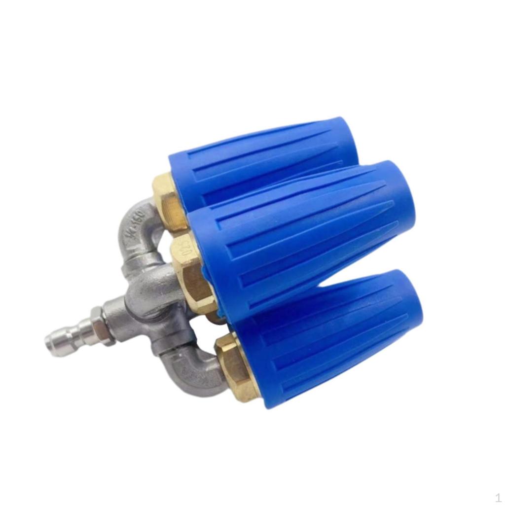 4000 PSI Pressure Rotating Spray Nozzle 1/4 Inch Quick Connect Stainless Steel Connector
