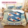 Custom Name SC Heerenveen2 Pattern Bedding Quilt Set  Home Decoration  Gift (1 * Duvet Cover + 2 * Pillowcase  Without Core)