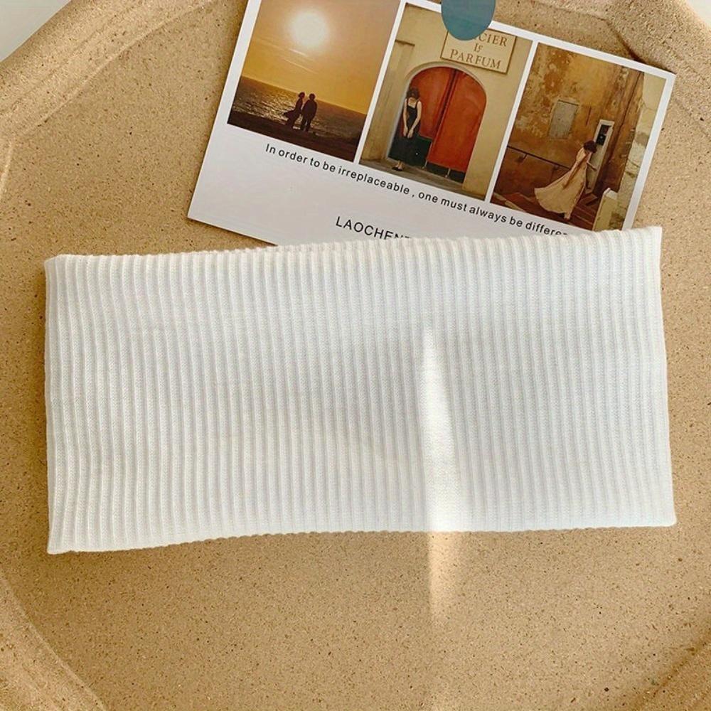 1PC Solid Colour Wide Hairband Knitted Hairband,Sports Yoga Hair Accessories,Washable Hairband,Sports and Fitness Hairband