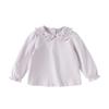 DAVE&BELLA Girls' Long Sleeve Embroidered Knit T-Shirt