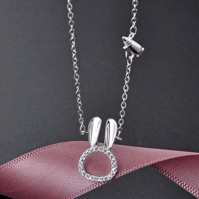 Lindon 925 Sterling Silver Classic Women Necklace Pendant Zircon Fashion Gift