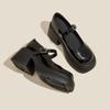 Mary Jane Leather Thick Heel High Heels Women'S Retro British College Style Small Leather Shoes Platform Shoes