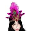Bohemian Feathered Hairband Carnival Celebration Party Headband Adult Cosplay Hairhoop Ethnic Hairband for Theme Event