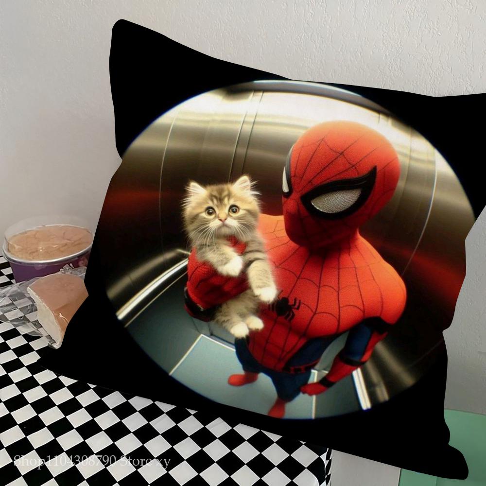 1pc Spidermans Pillow Case Square Bedroom Sofa Leisure Comfort Cushion Car Living Room Home Decoration