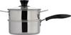 Wahei Freiz Pot with IH Stainless Nabeya Daisaku One-handed Two-tiered Steamer, 18cm, Compatible, Steel, NR-7732