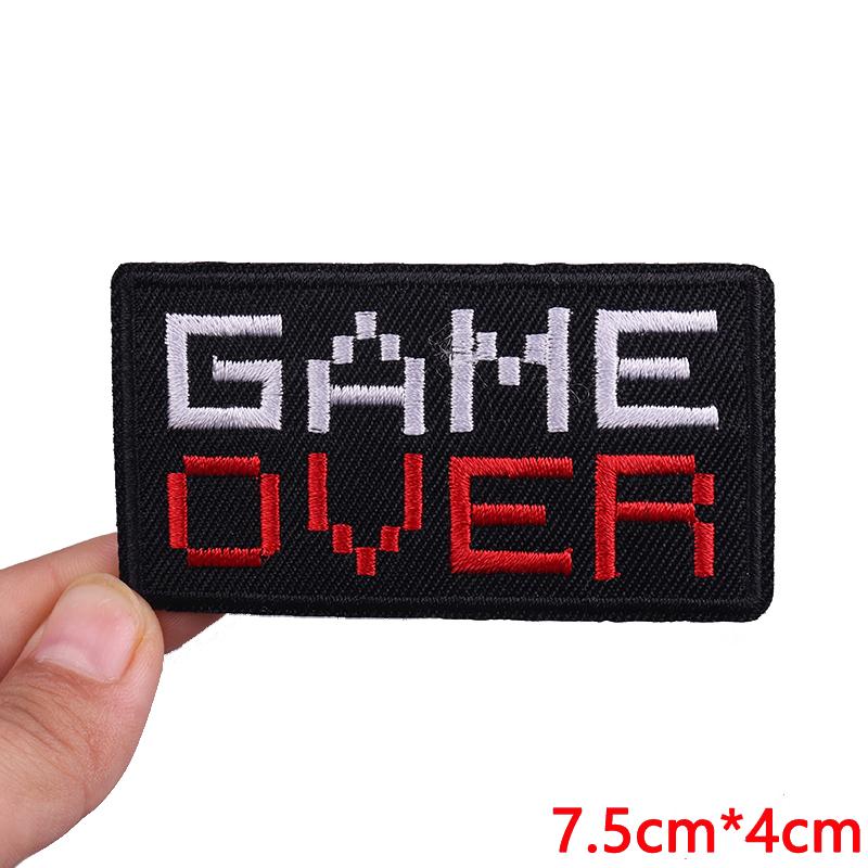 Hats Jeans Embridered DIY Letter Slogan Embroidery Sew Patch Iron On Patches For Clothing Thermoadhesive Patches Jackets DIY