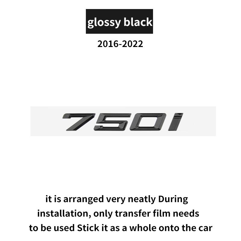 Adatto per BMW Serie 7 G70 G12 730d 730li 740i 750i 735Li 760Li 745e 760i modello 2023, con un logo alfanumerico nero lucido