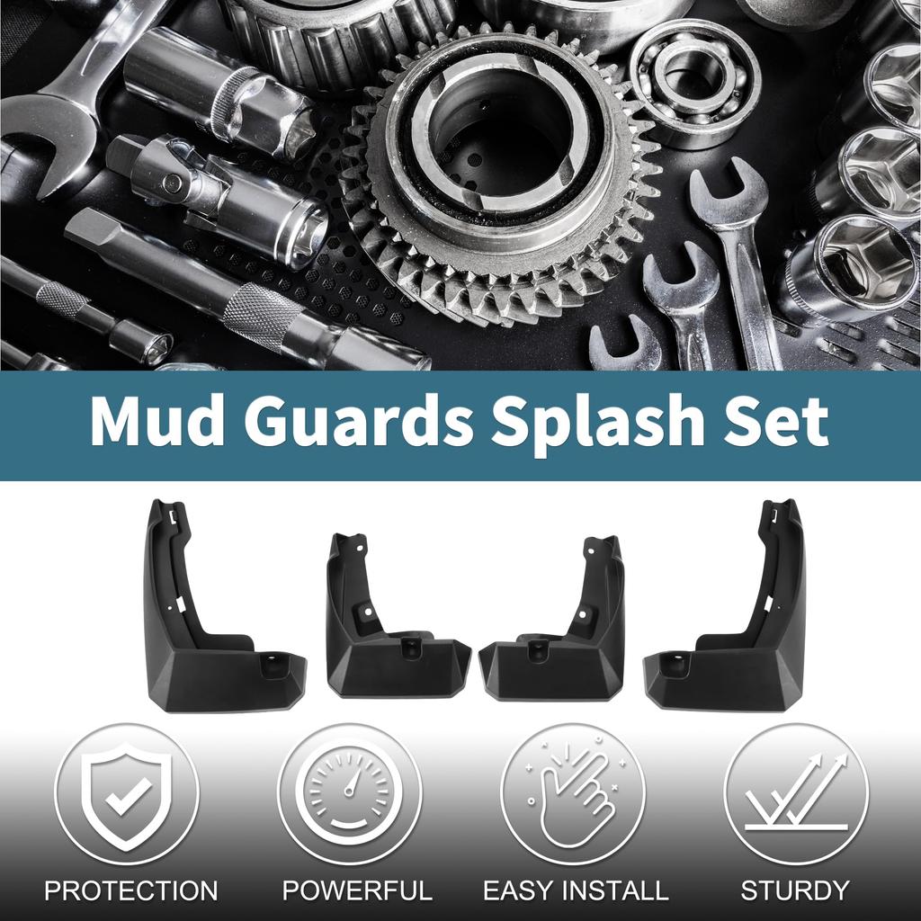 TUCKBOLD Front and Rear Mud Flaps with Mounts for Toyota Harrier (2021-2023)