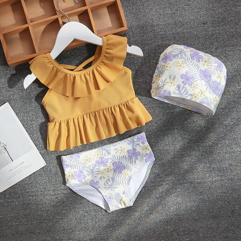 New Summer Girls' Ruffle Bikini – Cute Split Swimsuit