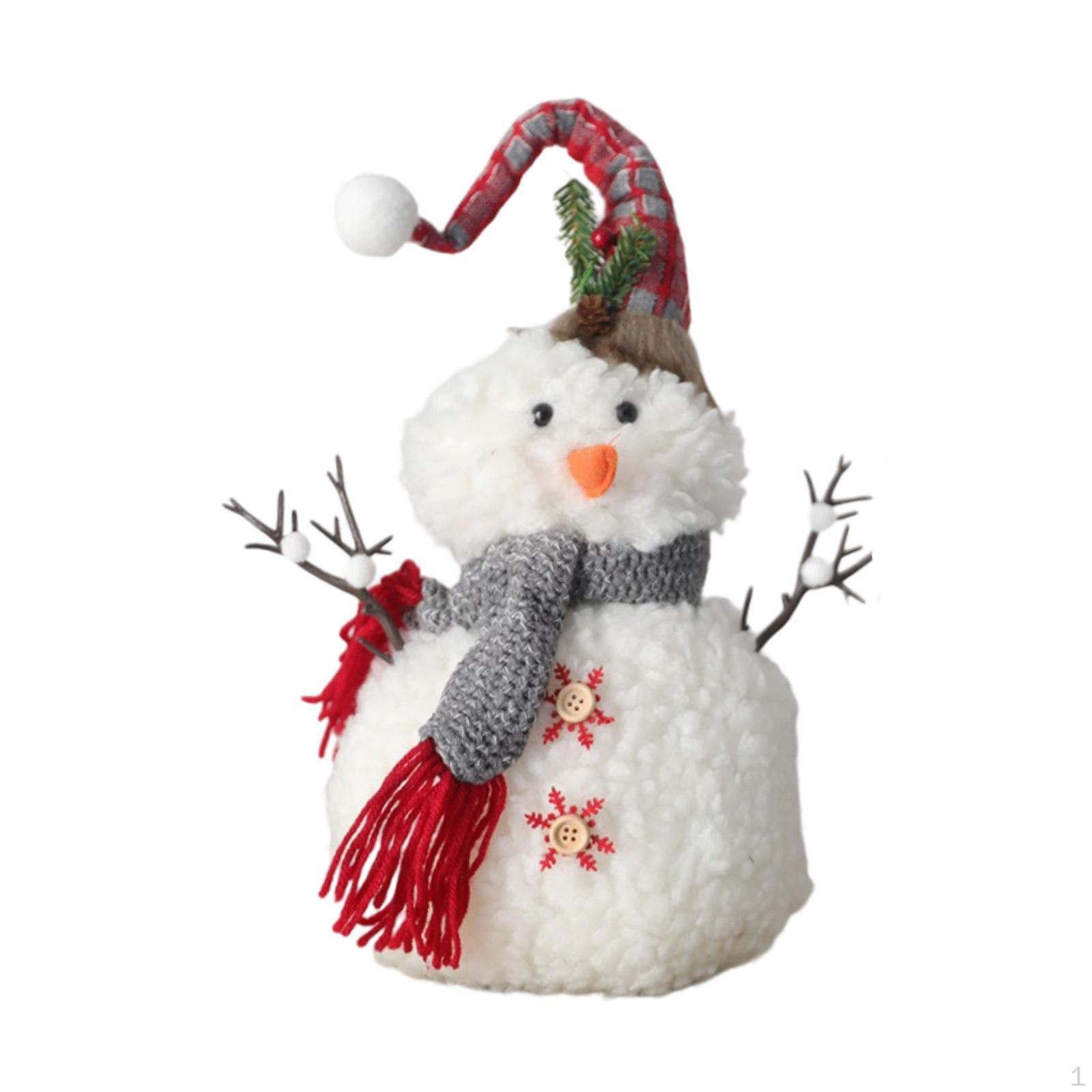 

Рождественская кукла-снеговик, украшение, милый шарм, украшение на центр стола, праздничное окно Small_Red Hat