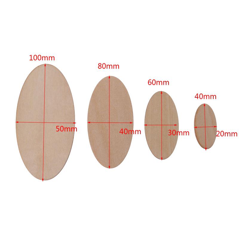 DIY Wooden Oval Slices for Creative Painting and Educational Crafts