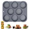 4/6/8 Cavity Bread Loaf Pan Silicone Baking Tray Reusable Hamburger Bun Mold  Sandwich