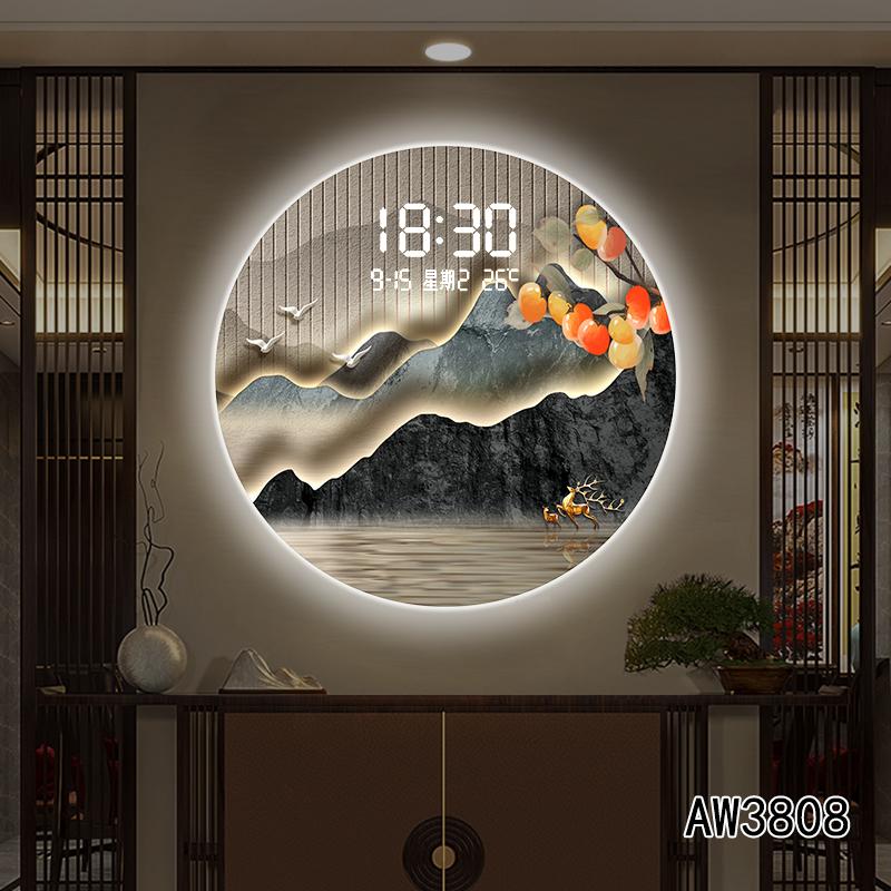 Luxury Living Room Wall Clock Fashion Restaurant Clock Mural Watch Room Decorations Corridor Mute Wall Clock Room Decoration (as the picture,50X50CM)