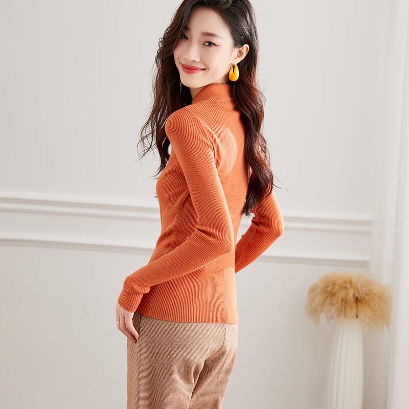 Srcr Women's Slim-Fit Polo Neck Knit Sweater