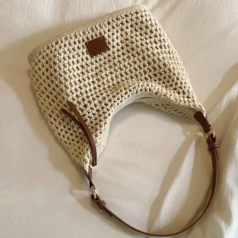 

Женская сумка Nange Sunset Yuyun, сумка-тоут, женская летняя новинка, плетеная сумка с вырезами, ленивая свободная сумка через плечо As Shown in Pictures