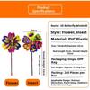 Colorful Plastic Dance Butterfly Windmill Standing Lawn Flower Pinwheel  Outdoor Party Picnic Decor