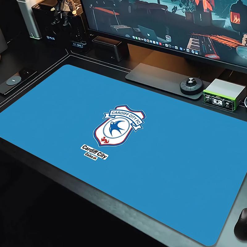 Cardiff City Football Club Mouse Pad Large Gaming Table Cushion Non-slip Laptop Tablet Big Mousepad XXL Mat Mini PC Playmat With Lock edge_xia