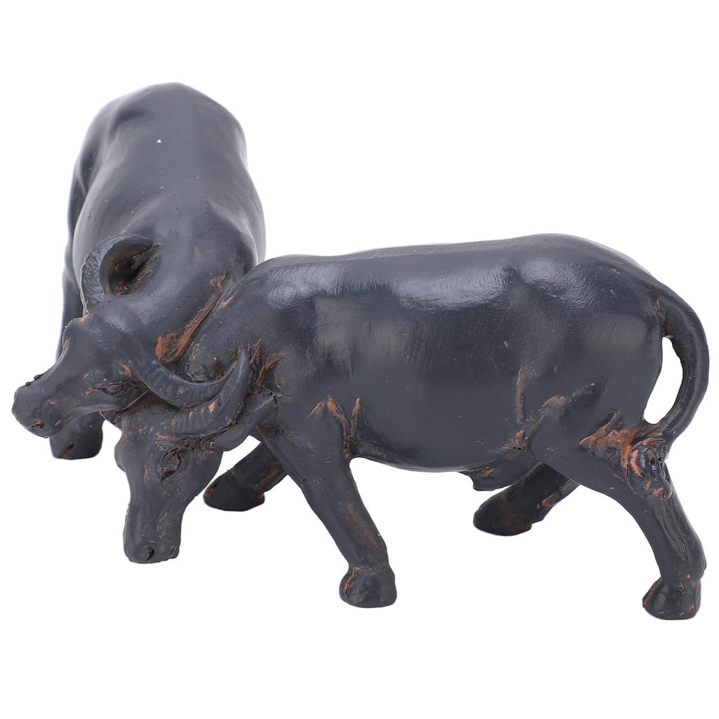 Bull Statue Resin Material Representing Good Luck Compact Modern Style Vivid Animal Sculpture for