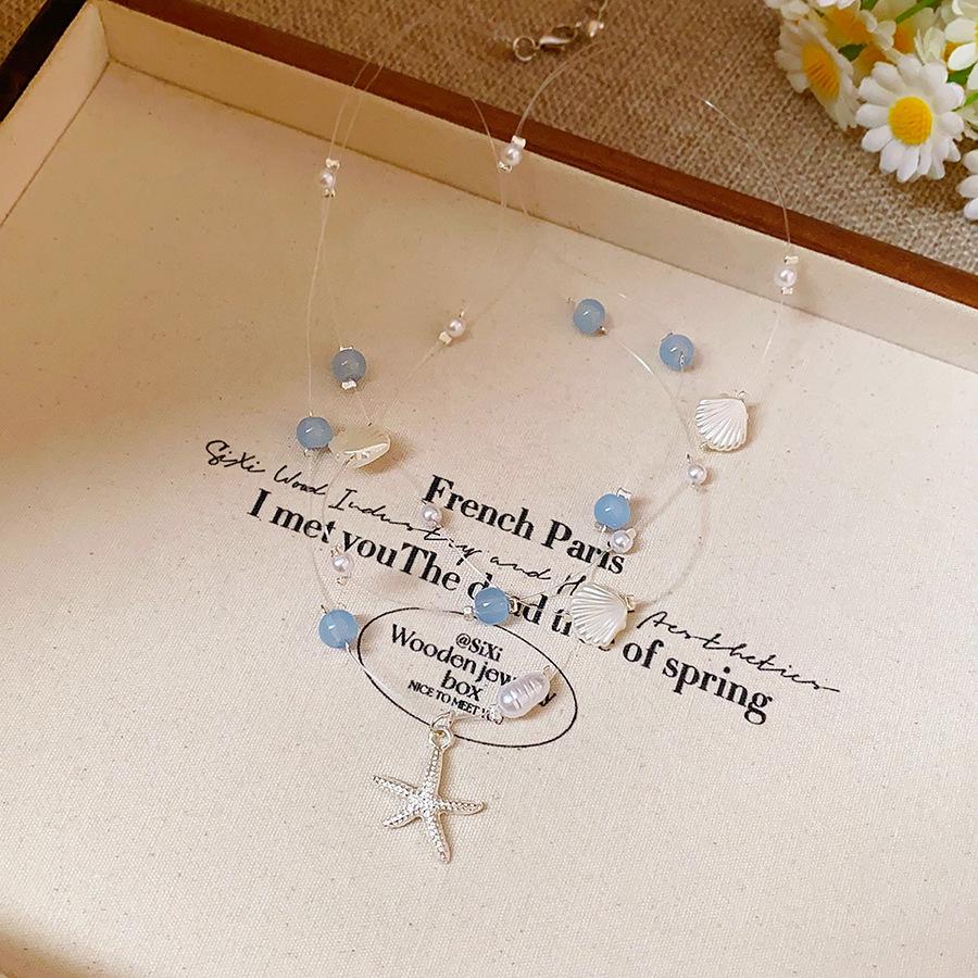 Retro Round Resin Necklace: Versatile, Fashionable High-End Clavicle Chain for Women
