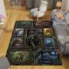 Dinosaur Gallery Pattern Rug Floor Mat for Living Room or Bedroom Soft and Comfortable Carpet a Gift for Birthday and Holiday.