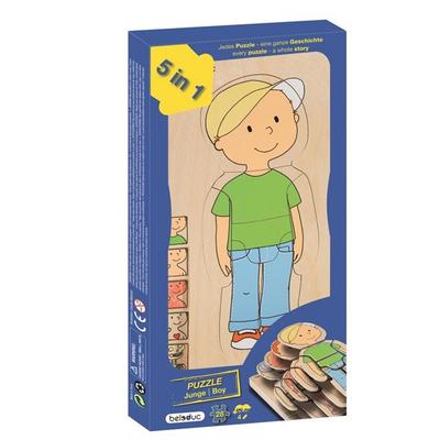 Belle Duck Human Boy Puzzle, 1, 7 Pieces, Korea Best Toddler Puzzle